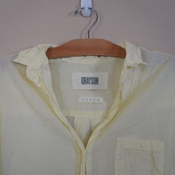 COPY - Grayson The Hero Frank & Elieen Button Down Shirt Sheer Cotton Pastel Ye… - Picture 5 of 12